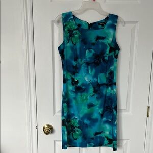 Jessica Teal Floral Mini Dress